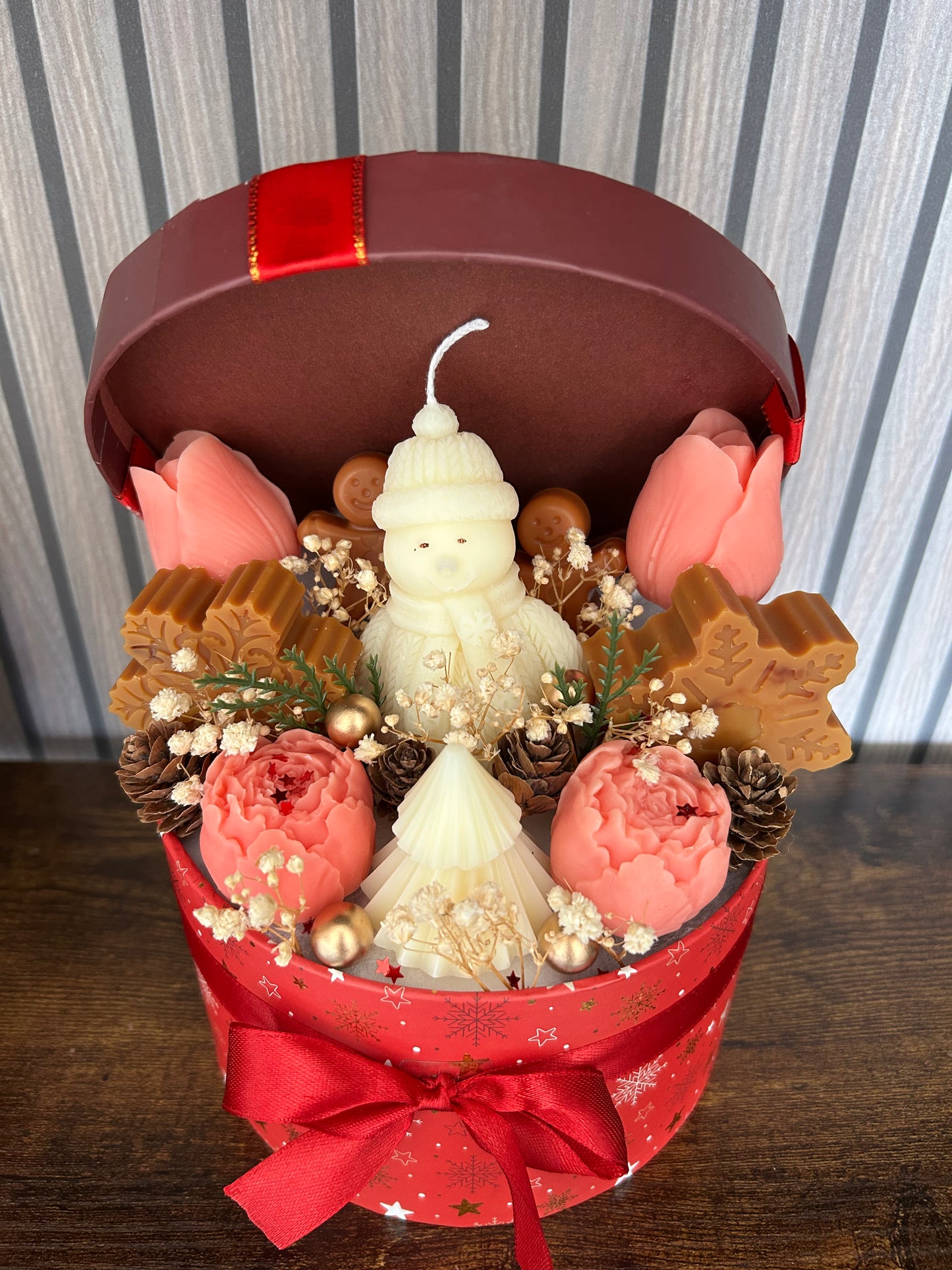 Composition bouquet fondant bougie parfumée