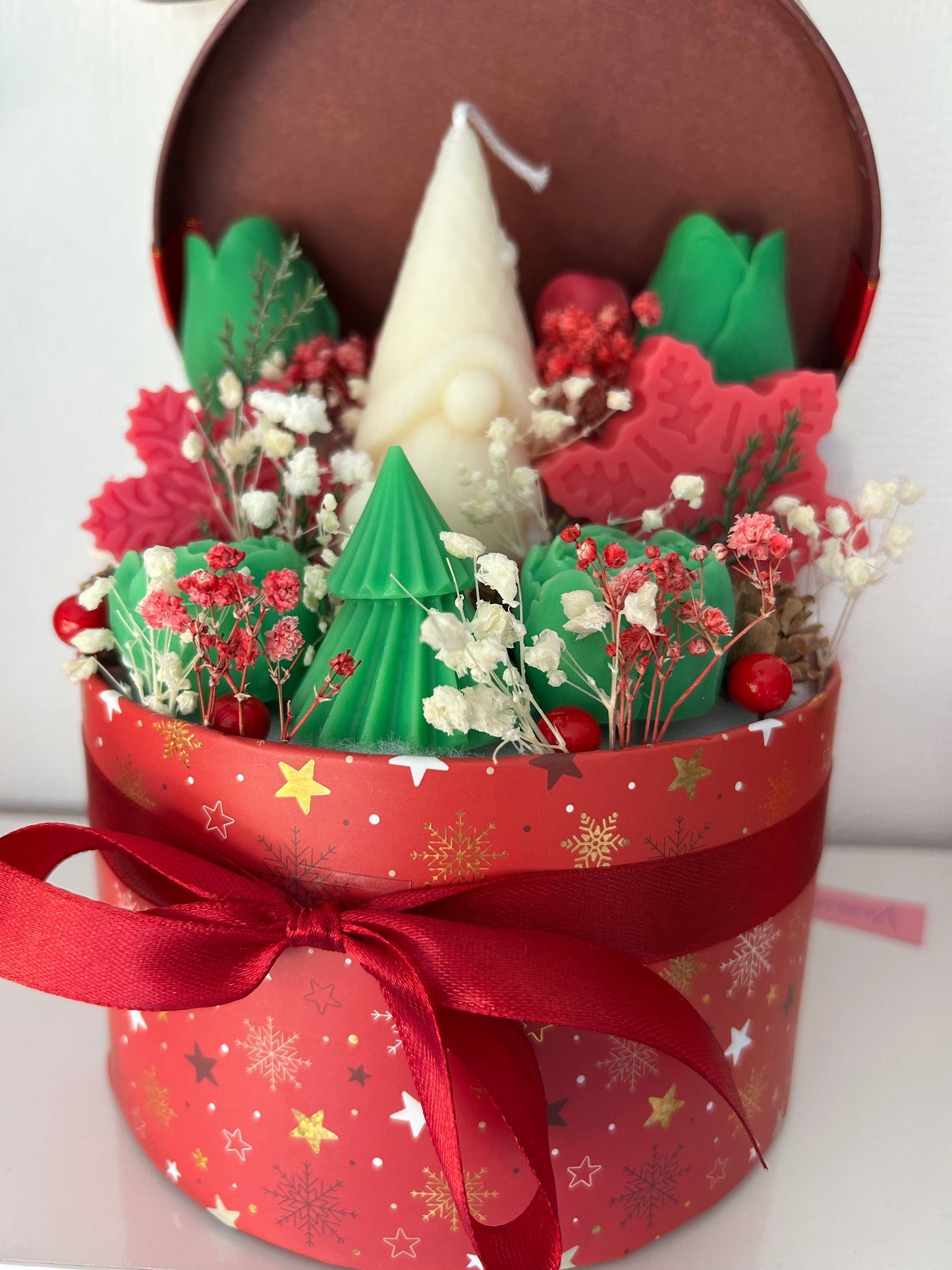 Composition bouquet fondant bougie parfumée